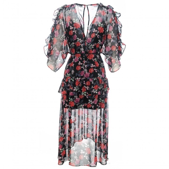 La Madison Talulah Jet Rose Midi Dress Sz XS - Picture 4 of 4